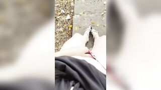 Colombian Gal Masturbates in Public on the Street