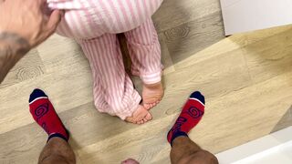 inexperienced step mamma stuck in washing machine to freeuse