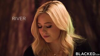 BLACKED Pretty Blond Bartender River Lynn Has Her BBC Fantasies Come True