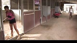 Ebony Lesbians Fuck On a Farm 