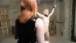 Lesbian Femdom Redhead Dominates A Petite Blonde