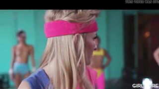 Girlcore Aerobics Class Leads to Lesbian Squirting Orgy!