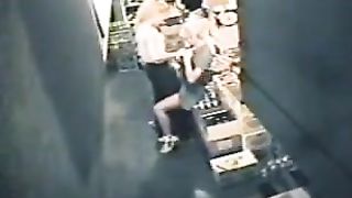 AMATEUR LESBIANS caught in the act by a security HIDDEN