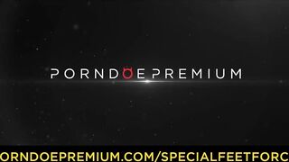 German femdoms torture their feet puppets