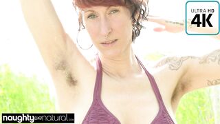 NAUGHTYNATURALS - Real Natural Woman Teasing in the Garden