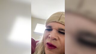 Amateur Crossdresser in stocking heels petticoat seduces spouse to her room gives oral-job, but hubby keeps talking about mother i'd like to fuck wild