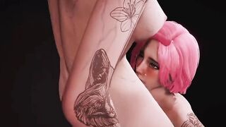 Hotty Sucking Zombie Tranny Giant Knob And Giving Deepthroat Oral-job