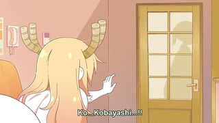 Tohru and Ilulu Hawt Screw Manga in living room[Kobayashi-san] (Artist:Hard Degenerate)