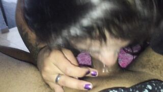 Mi Hermanastra Me Hace Un Garganta Profunda Hasta Recibir Mi Leche De Regalo