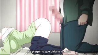 Manga Subtitled in Spanish - mother I'd like to fuck gets drilled hard by her stepson and receives a creampie in her constricted twat