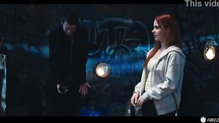 Ouija Board Parody Prank - Redhead Sweetheart Face Screwed Whilst the Time is Frozen