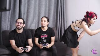 I caught my girlfriend cheating on me with my most good ally so we double penetration her.