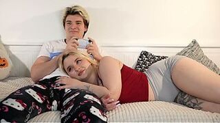 Step-sister drilled me so hard this babe nearly broke the daybed