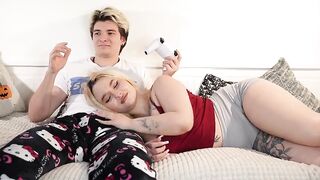 Step-sister drilled me so hard this babe nearly broke the daybed