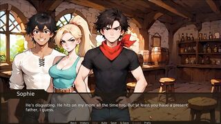 Farmer Kink [ TABOO Manga Game ] Ep.11 this babe took me to the WASHROOM to check my MASSIVE KNOB during the PARTY !