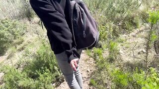 HAWT WIFE FINDS STRANGER ON THE MOUNTAIN - FELLATIO AND CUM IN THROAT