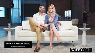 WIFEY Small Hotwife Sammm Next Door Holds Hubby's Hand Whilst This babe Devours Monster BBC