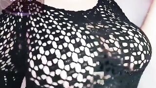 Bonita blusa de malla para salir