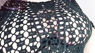 Bonita blusa de malla para salir