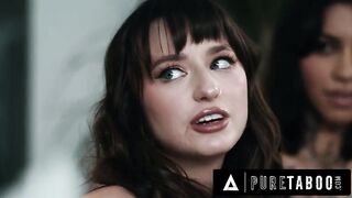 PURE TABOO River Lynns Twisted Stepparents Entice Submissive Bestie Lana Smalls Behind Her Back