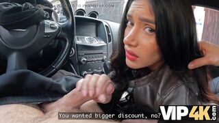 VIP4K. This babe showed me her Boobs in Public, and I sold 'em a Car