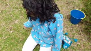 I discover a lady on my land taking what is not hers