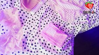 Easter hopping of a pleasing slim brunette hair on a thick wang clothed as a cute bunny