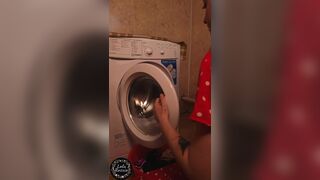 Laundry day. I Caught My Neighbour Jerking Off In The Laundromat And Banged Her Holes Hard (Amateur Comedy Porn)