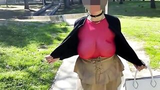 Outdoor Mini Petticoat No Pantie with Anal Plug