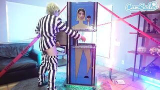 Beetlejuice Has an Epic Cosplay Trio With Wednesday Addams and Large Melons Stepmom