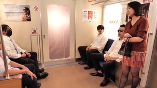 A Obese Angel With Flabs Of Flesh, Wearing A Constricted Outfit Fetish. This babe Boards The Teach Waiting To Be Jumped. three