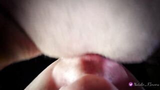 POV Closeup Licking Creamy Snatch and Clitoris.Real Throbbing Squirt Climax