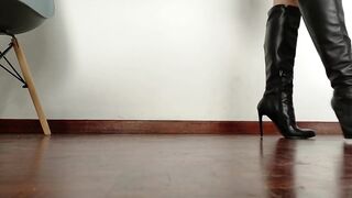 Ootd - Denim Shorts and Knee High Boots