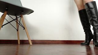 Ootd - Denim Shorts and Knee High Boots