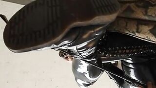 Fastened Hotty in Latex SADOMASOCHISM Submission