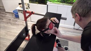 Thrall Defenseless in the Pillory Driven to Climax on Sybian Part two