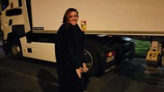 I screw with a truck driver on a motorway rest area
