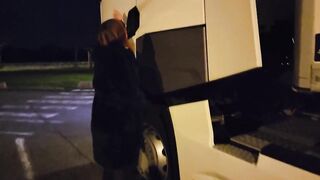 I screw with a truck driver on a motorway rest area