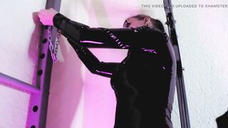 Fetish dominant-bitch Eva Latex heels solo swing femdom SADOMASOCHISM kink glasses mother I'd like to fuck older mistresse