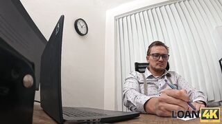 LOAN4K. That babe came in to get a Loan and left with her Vagina drilled raw