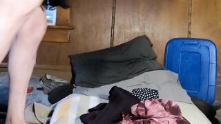 Daphne dressing room tease changing pants