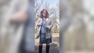 Enjoying a cigarette outside