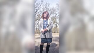 Enjoying a cigarette outside