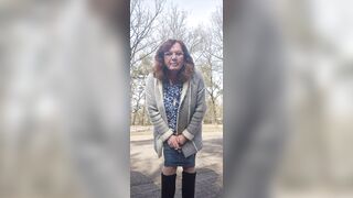 Enjoying a cigarette outside