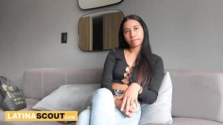 18yo Colombian Sweetheart Bounces On Biggest Shlong POV Cowgirl In Fake Casting