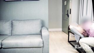 Hubby watches a fan screws his wife. double penetration with anal-plug. Cuckold creampie cleanup dream.