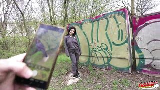 GERMAN SCOUT - Petite 43kg half Oriental Teen Lore Pick Up for 1st Time Casting Bang