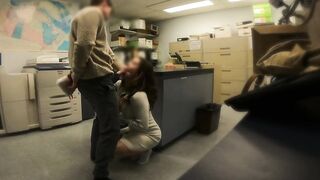 CAUGHT screwing my boss in the storage room at office Christmas party