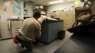 CAUGHT screwing my boss in the storage room at office Christmas party