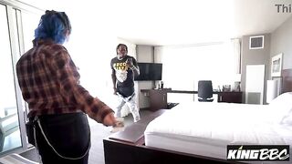 Blue Haired Xoe Grim Takes BBC Louie Smalls at KingBBC